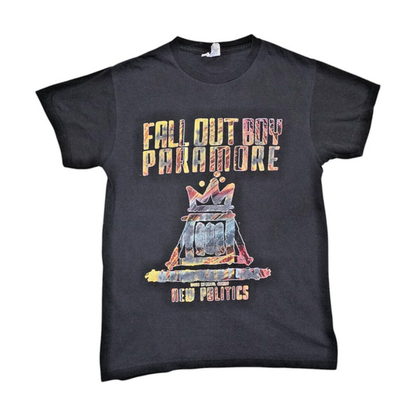 Fall Out Boy x Paramore x New Politics Monumentour 2014 Band Tee – Size S - Picture 1 of 4